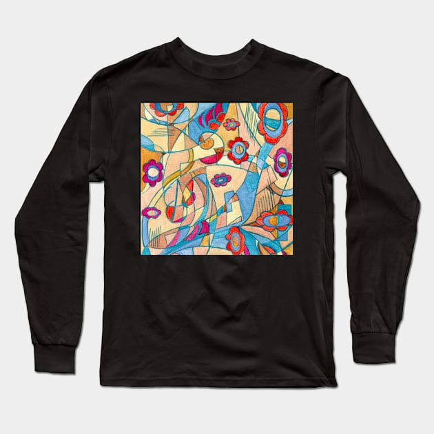 Abstraction painting Long Sleeve T-Shirt by olgart